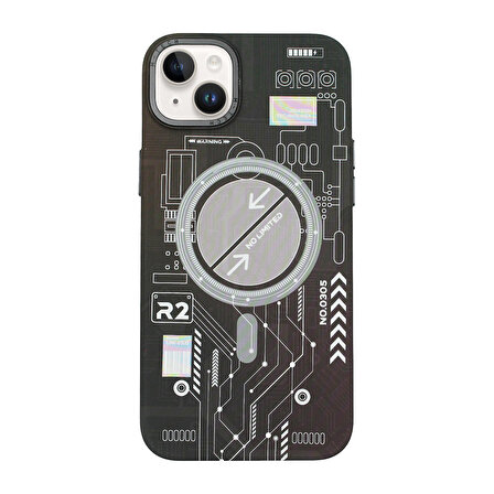 iPhone 14 Plus Lute Kılıf MagSafe Şarj Destekli Kamera Korumalı Fosforlu Parlayan Kılıf