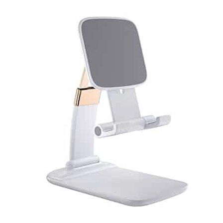 (Beyaz) Ayarlanabilir Telefon Tutucu Stand Desk Phone Holder