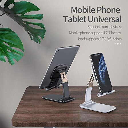 (Beyaz) Ayarlanabilir Telefon Tutucu Stand Desk Phone Holder