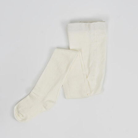 Kız ÇocukPamuklu Külotlu Çorap Beyaz