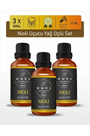 Nioli Uçucu Yağı %100 Saf Sertifikalı Seyreltilmemiş 3lü Set Niaouli Essential Oil 3x10