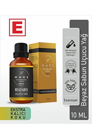 Beyaz Sabun Uçucu Yağ 100 % Saf Esansiyel Uçucu Yağ Aromaterapi Yağı Oda Kokusu Buhurdanlık 10ml