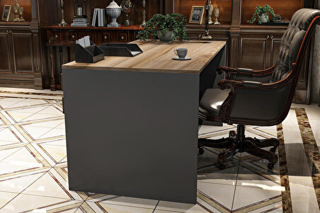Givayo Mobilya Swan Çalışma Masası Ceviz 150 x 74 cm Kahverengi 