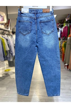 Misspoem Mavi Denim Pantolon % 100 Pamuk 72738O