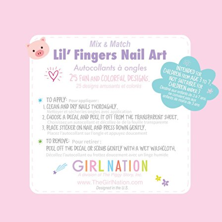 Girl Nation Lil' Fingers Nail Art Desenli Tırnak Çıkartmaları - Animal Friends