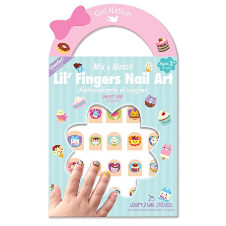 Girl Nation Lil' Fingers Nail Art Desenli Tırnak Çıkartmaları - Sweet Shop