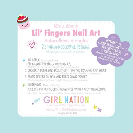 Girl Nation Lil' Fingers Nail Art Desenli Tırnak Çıkartmaları - Sweet Shop