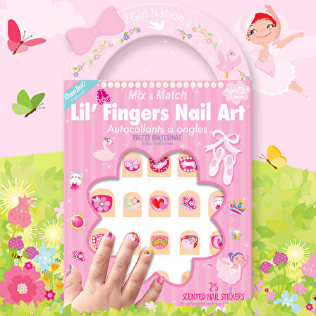 Girl Nation Lil' Fingers Nail Art Desenli Tırnak Çıkartmaları - Pretty Ballerainas