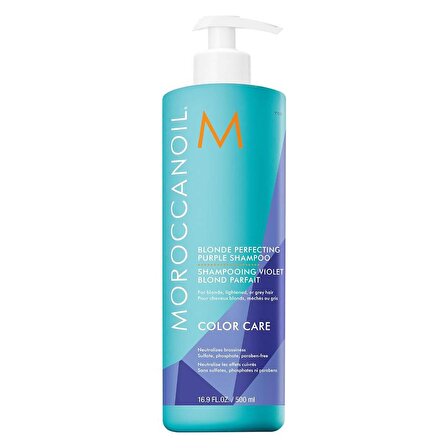 Moroccanoil Color Care  Blonde Perfecting Purple Shampoo Sarı ve Gri Saçlar İçin Mor Şampuan 500ML