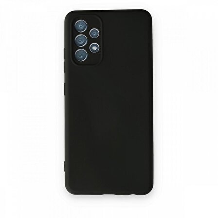 Lenipa Samsung A13 Siyah İçi Kadife Kamera Korumalı Lansman Silikon Cep Telefonu Kılıfı