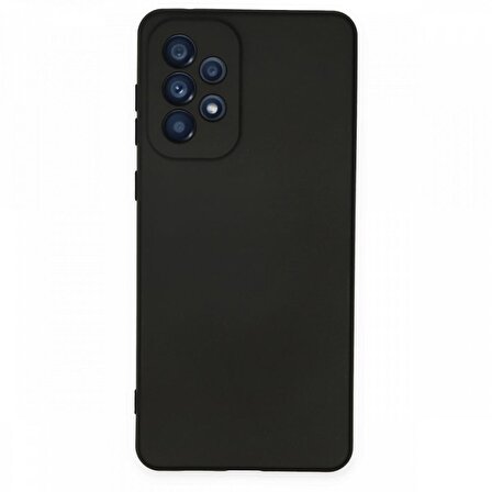 Lenipa Samsung A23 Siyah İçi Kadife Kamera Korumalı Lansman Silikon Cep Telefonu Kılıfı