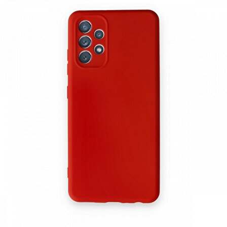 Lenipa Samsung A13 Kırmızı İçi Kadife Kamera Korumalı Lansman Silikon Cep Telefonu Kılıfı