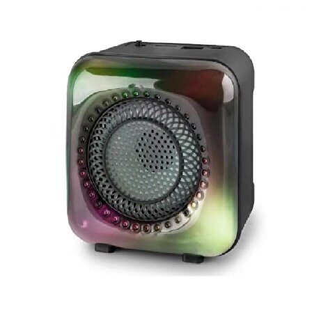 Lenipa GTS-1373 RGB Işıklı Ses Bombası Hafıza Kartı Usb Radio Mini Bluetooth Hoparlör 3" inç
