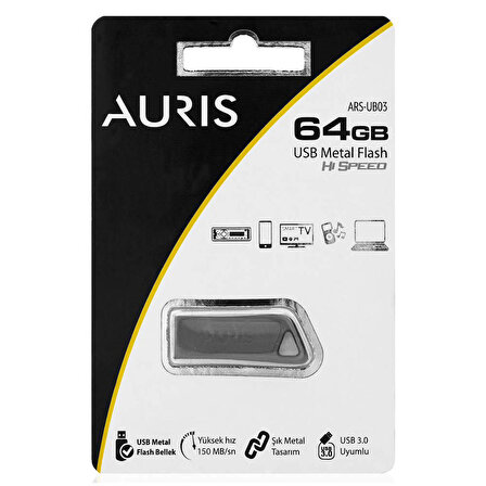 Lenipa Auris 64 GB Usb 3.0 Uyumlu Metal Flash Bellek New Edition