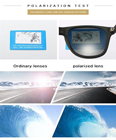 Polarize Güneş Gözlüğü Unisex Outdoor Stil Moda Tarz 