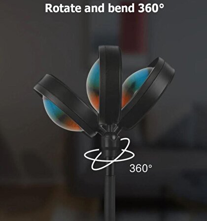 Gün Batımı Projeksiyon Lambası Atmosfer Işığı 360° Açılı USB 5V