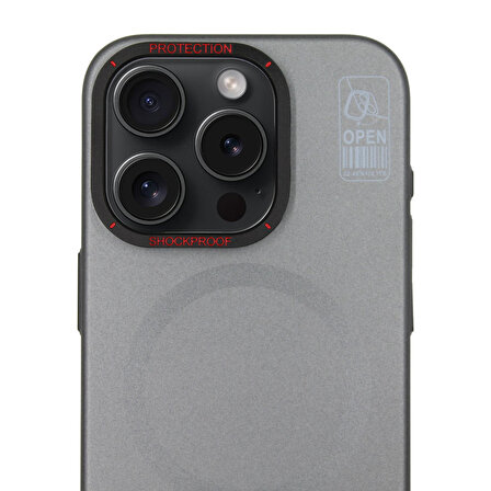 iPhone 15 Pro Hiper Kılıf Standlı MagSafe Şarj Destekli Kamera Korumalı Darbe Önleyici Kılıf