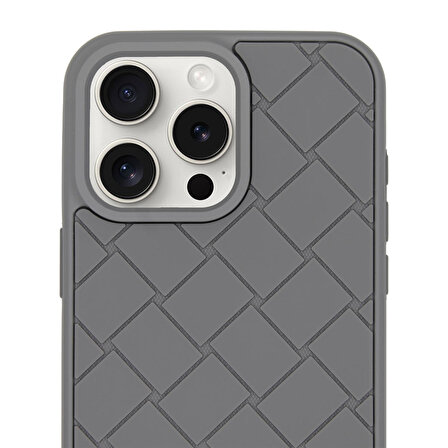 iPhone 15 Pro Max Rope Kılıf Kamera Korumalı Desenli Silikon Kılıf