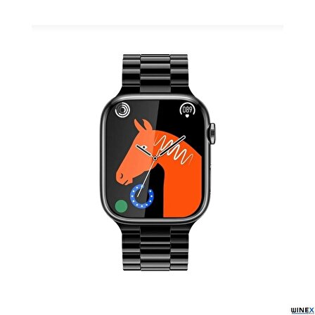 Winex Watch 8 WS92 Max Amoled Ekran Android İos HarmonyOs Uyumlu Akıllı Saat Siyah