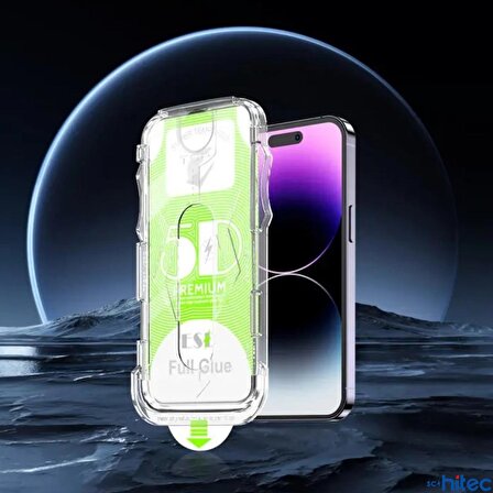 ScHitec Apple Uyumlu iPhone 11 5D Ekran Koruyucu Magic Kolay Uygulama Aparatlı
