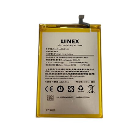 Winex Redmi 9A / 9C Uyumlu Güçlendirilmiş Premium Batarya