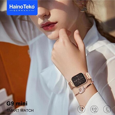 Haino Teko G9 Mini Amoled Ekran Akıllı Saat Bileklik Hediyeli Gold Rose