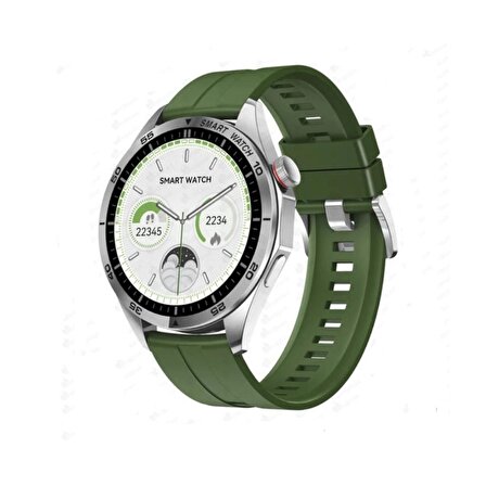 Haino Teko RW44 Watch GT4 Amoled Ekran Android İos HarmonyOs Uyumlu 3 Kordonlu Akıllı Saat Yeşil