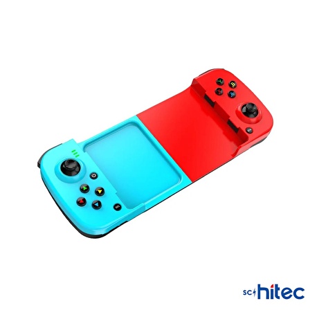 ScHitec Android İos HarmonyOs Switch AndroidTV Windows Akıllı Bluetooth Teleskopik Gamepad Joystick Kırmızı-Mavi D3