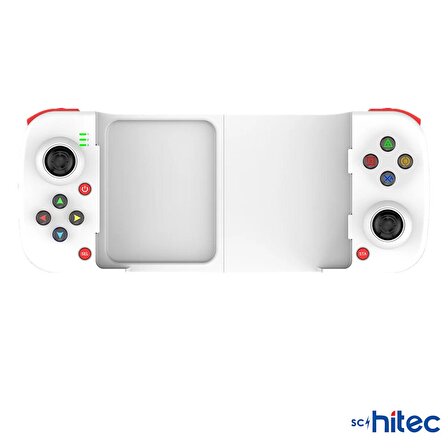 ScHitec Android İos HarmonyOs Switch AndroidTV Windows Akıllı Bluetooth Teleskopik Gamepad Joystick Beyaz D3