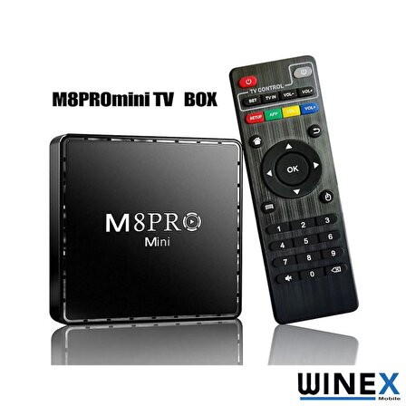 Winex Android TV Box 10K Ultra HD 2Gb Ram 16+64Gb Hafıza + 40139 Retro Oyunlu Konsol M8pro