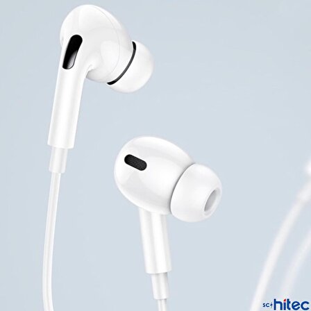ScHitec Pro3 3.5mm Jack Girişli Mikrofonlu Kulaklık Beyaz  