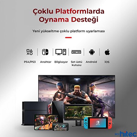 ScHitec BSP-Y01 Joystick Switch/Ps3/Ps4/Pc/Android/İos MF/TV Retro Oyun Konsolu Joystiği Siyah