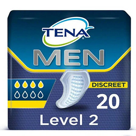 TENA Men Level-2, Erkek Mesane Pedi, 4 Damla, 20’li Paket
