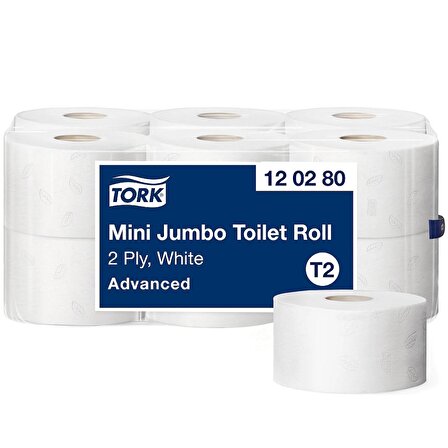 Tork Mini Jumbo Tuvalet Kağıdı İleri Düzey 12x170 Mt. (120280)