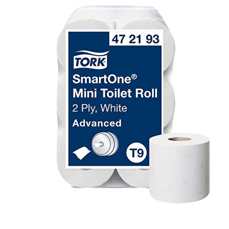 Tork SmartOne Mini Tuvalet Kağıdı Advanced 111,6 Metre 12'li Paket (472193)