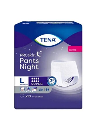 Tena Proskin Pants Night 7,5 Damla Emici Külot Large 10'lu