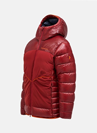 Peak Performance Koyu Kırmızı Erkek Kapüşon Yaka Mont G78983030_Minus Degree Down Puffer