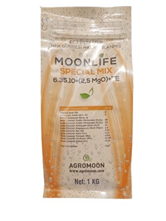 Moonlife Premium Köklenme ,Döl Tutum,Çiçeklendirme Destekçisi Npk Gübre 6-35-10 2,5 Mg Te