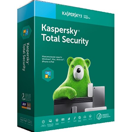Kaspersky TOTAL SECURITY 1 Kullanıcı , 1 YIL, Kutulu Ürün