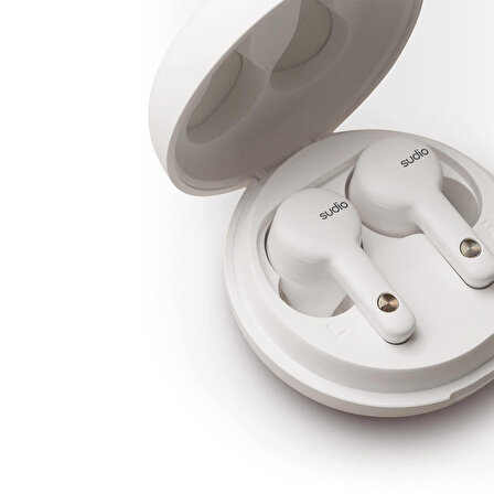 Sudio A2 Beyaz IPX4 Suya Dayanıklı 30 Saat Kullanım ANC Gürültü Engelleme Özellikli Bluetooth Kulak İçi Kulaklık