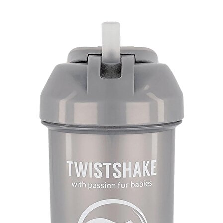 Twistshake Pipetli Alıştırma Bardağı 6+m Gri 360 ml