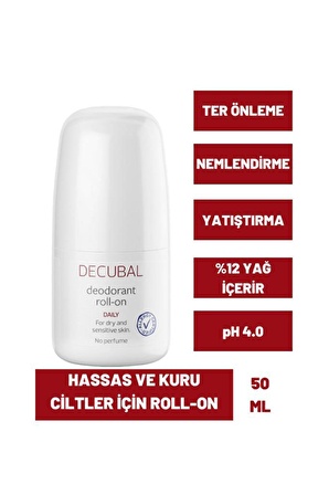 Decubal Deodorant Roll-on Kuru ve Hassas Ciltler İçin 50 ml