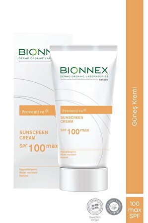 Bionnex Preventiva 100 Faktör Hassas Ciltler İçin Renksiz Güneş Koruyucu Krem 50 ml