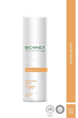 Bionnex Preventiva 50+ Faktör Renksiz Yüz Güneş Koruyucu Sprey 150 ml
