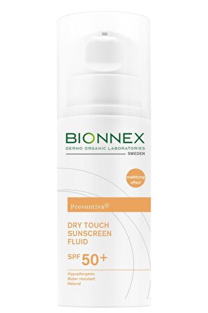 Bionnex Preventiva Dry Touch 50+ Faktör Matlaştırıcı Renksiz Güneş Koruyucu Krem 50 ml