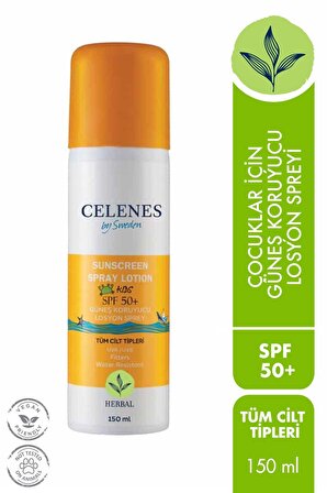 Celenes by Sweden Celenes Herbal Güneş Koruyucu Losyon Sprey 50 Spf 150ml/ Çocuk / Tüm Cilt Tipleri 7350104248284