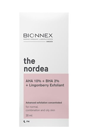 Bionnex The Nordea Yaşlanma Karşıtı AHA/BHA 30 Yaş + Gece-Gündüz Yüz ve Boyun Serumu 30 ml 
