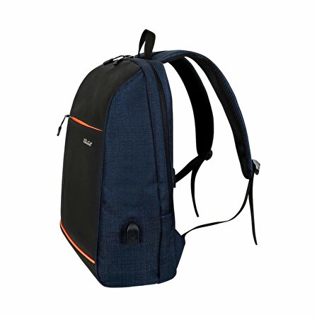 Waddell Lacivert Smart Bag Gizli USB Şarj Girişli Akıllı Sırt Çantası (3050)