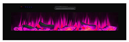 Dekoratif Plazma 8 Renkli 152 Cm, Alev Sesli, Bluetoothlu, Wifili Elektrikli Şömine Isıtıcı