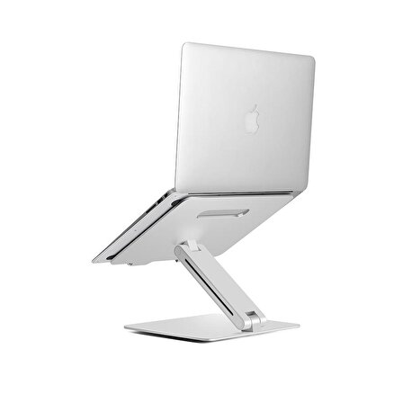 NPO STD6081S Açı Ayarlı Ergonomik Macbook Özel 11"-17" Masaüstü Notebook Stand Gümüş Gri